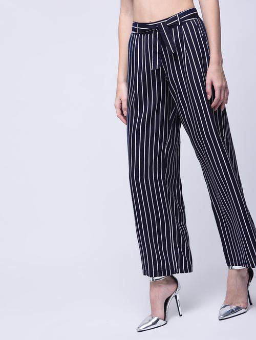self tie striped trouser - 15770773 - Very Small Image - 1