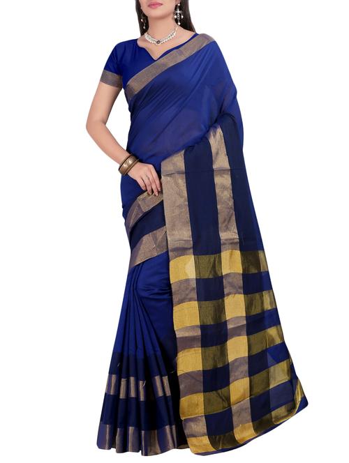 zari woven bordered self design saree - 15771126 - Very Small Image - 1