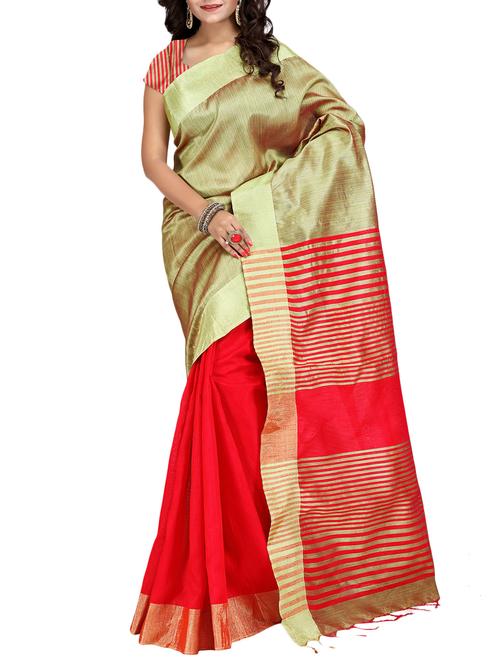 half and half self design saree - 15771201 - Very Small Image - 1