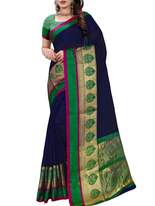 floral motif self design saree - 15771230 - Very Small Image - 1