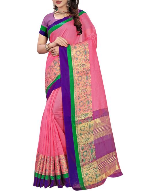 floral motif self design saree - 15771231 - Very Small Image - 1