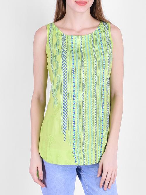 lime high low tunic - 15771333 - Very Small Image - 1