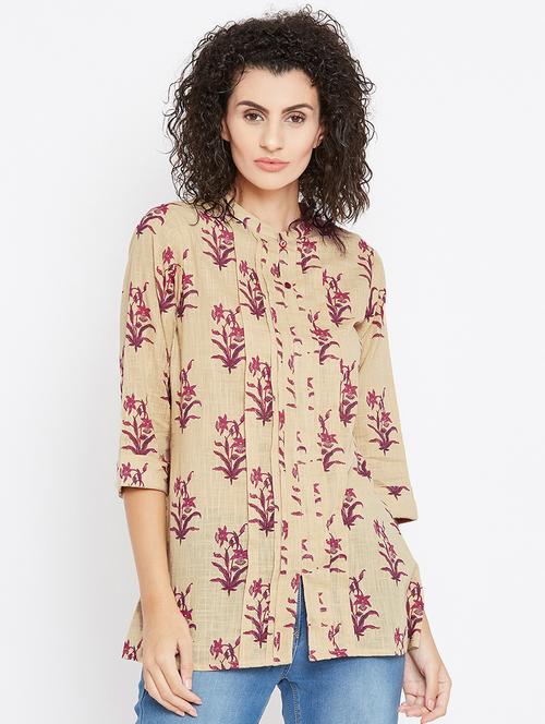 front slit pintucked tunic - 15772186 - Very Small Image - 1
