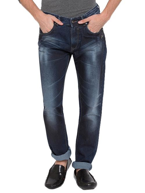 navy blue light washed denim jeans - 15772387 - Very Small Image - 1