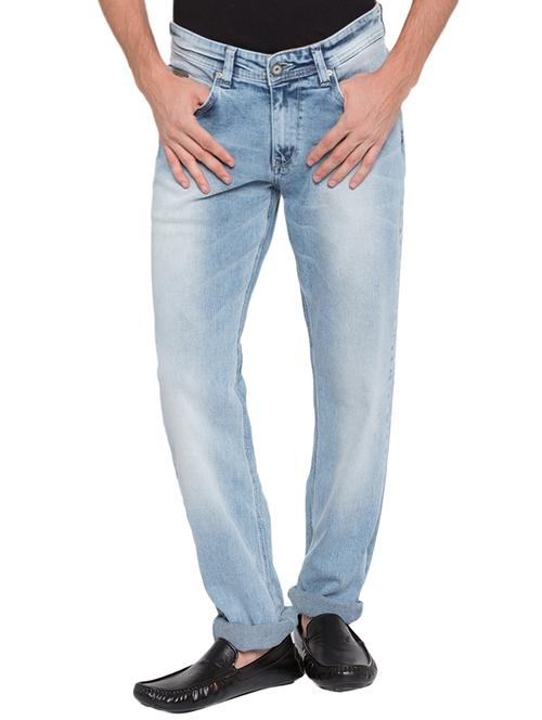 blue cotton washed jeans - 15772408 - Very Small Image - 1