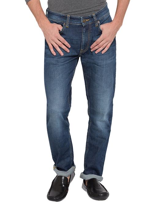 blue cotton washed jeans - 15772411 - Very Small Image - 1