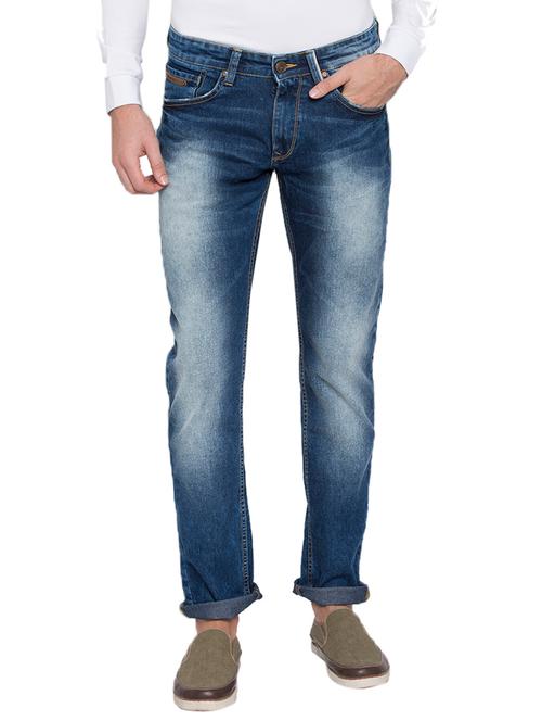 blue cotton washed jeans - 15772416 - Very Small Image - 1
