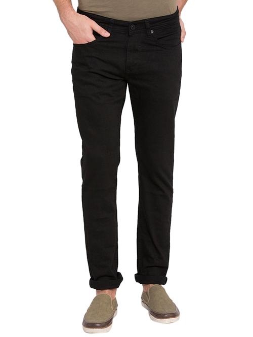 black cotton plain jeans - 15772418 - Very Small Image - 1