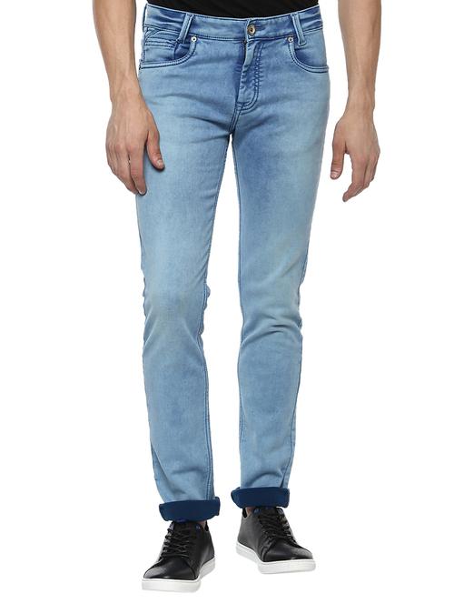blue cotton washed jeans - 15772469 - Very Small Image - 1