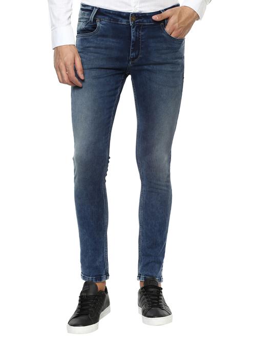 blue cotton washed jeans - 15772486 - Very Small Image - 1
