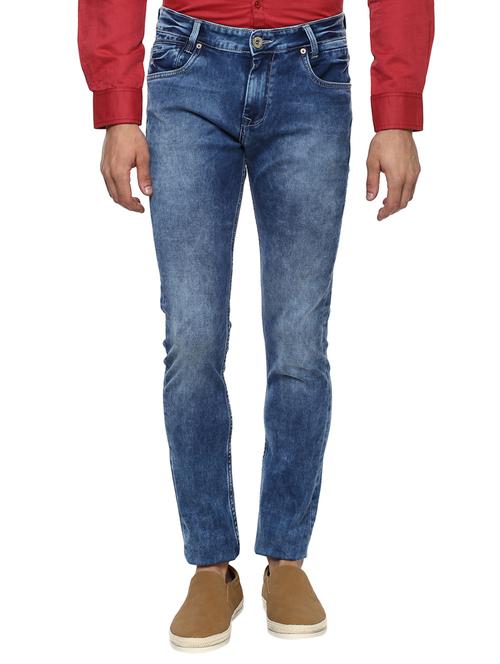 blue cotton washed jeans - 15772487 - Very Small Image - 1
