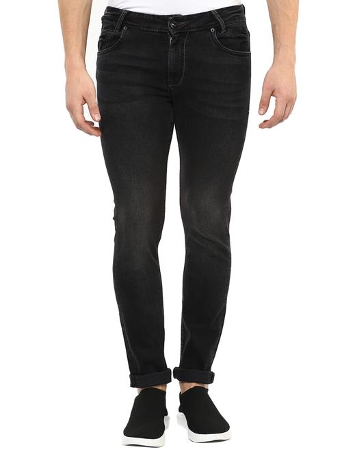 black cotton washed jeans - 15772493 - Very Small Image - 1