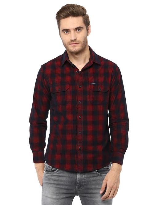 red checkered casual shirt - 15772673 - Very Small Image - 1