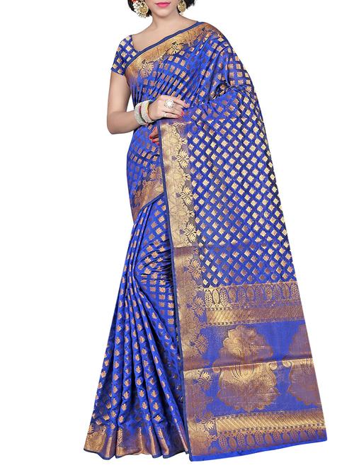 zari woven banarasi saree - 15773221 - Very Small Image - 1