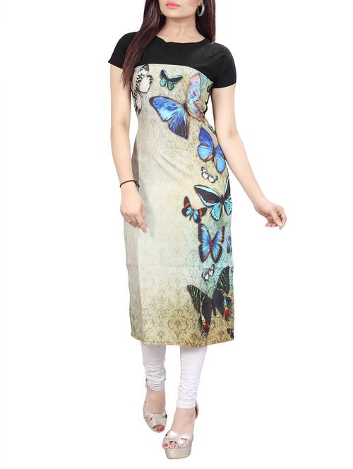 digital print straight kurta - 15773616 - Very Small Image - 1