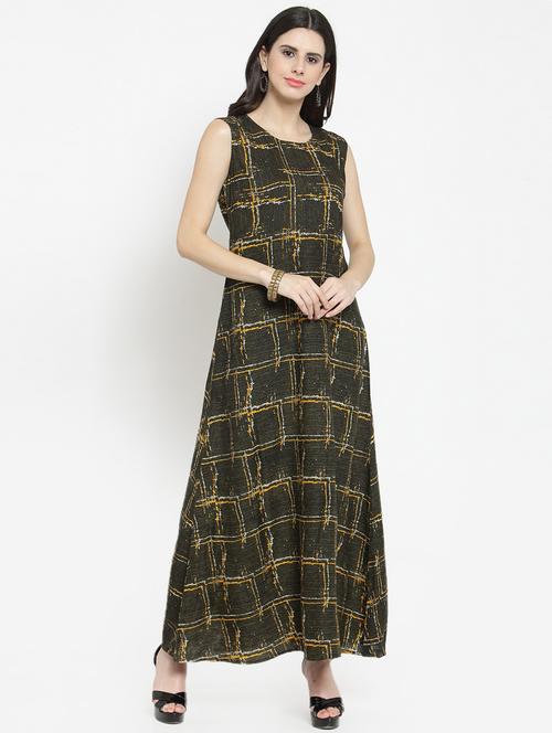 olive sleeveless maxi dress - 15773801 - Very Small Image - 1