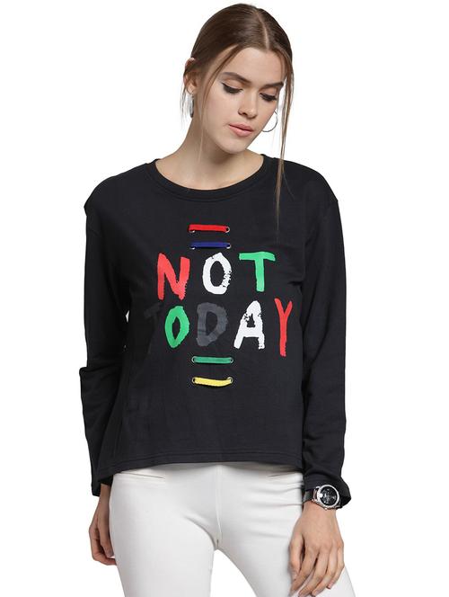 eyelet lace up slogan sweatshirt - 15774788 - Very Small Image - 1
