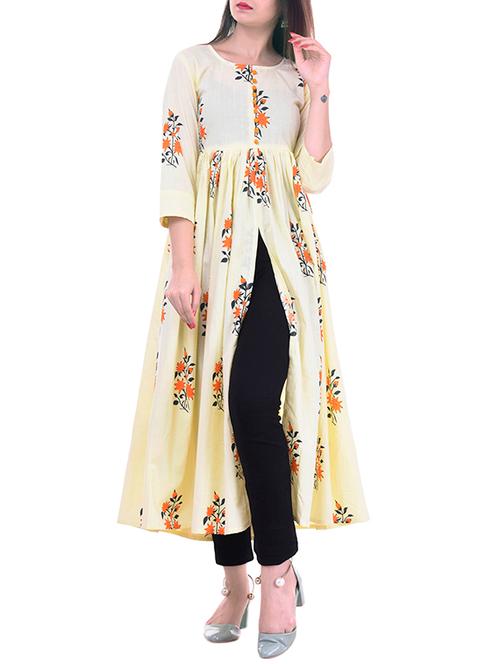 high slit printed kurta - 15774881 - Very Small Image - 1