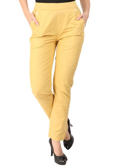 faux button detail flat front trouser - 15775291 - Very Small Image - 1