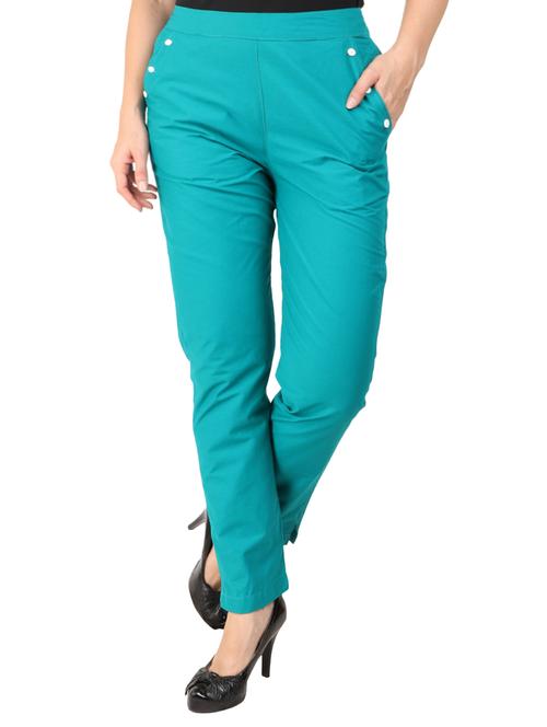 contrast button detail flat front trouser - 15775334 - Very Small Image - 1