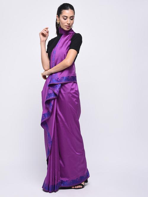floral printed saree with blouse - 15775408 - Very Small Image - 1