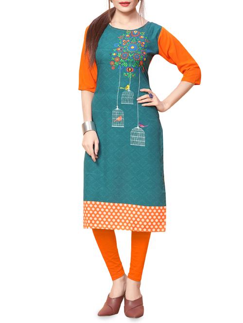 digital printed straight kurta - 15775940 - Very Small Image - 1