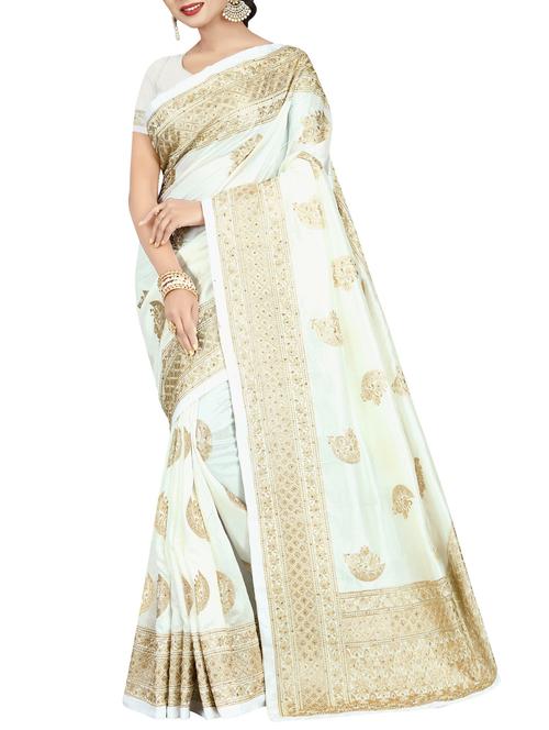 zari embroidered saree - 15776041 - Very Small Image - 1