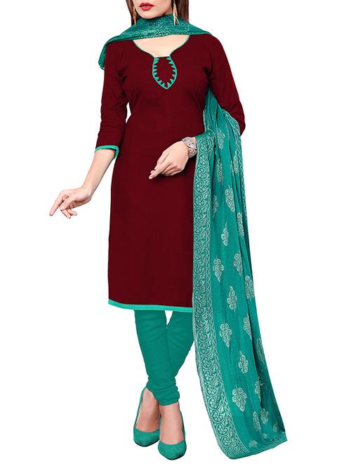 solid unstitched churidaar suit - 15776404 - Very Small Image - 1