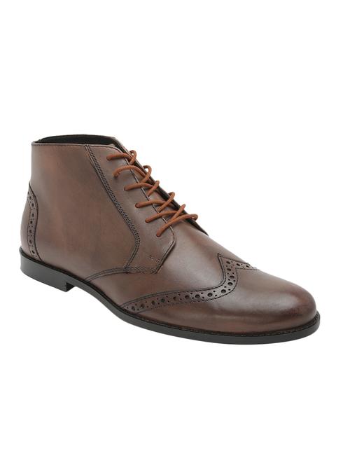 brown leather lace-up derbys - 15776828 - Very Small Image - 1