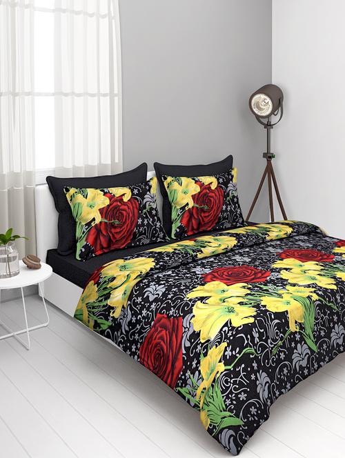 double bed polycotton bedsheet with 2 pillow covers - 15776908 - Very Small Image - 1