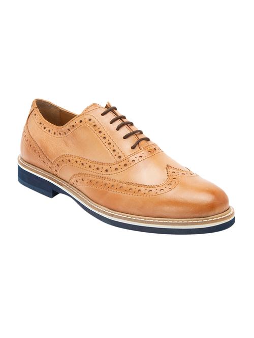 tan leather lace-up brouges - 15776926 - Very Small Image - 1