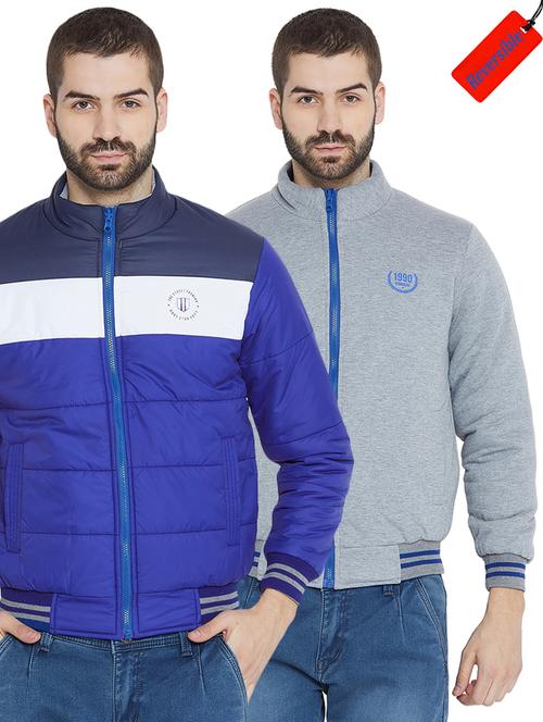 blue nylon reversible quilted jacket - 15777194 - Very Small Image - 1