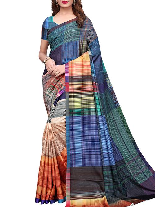 digital printed saree with blouse - 15777578 - Very Small Image - 1