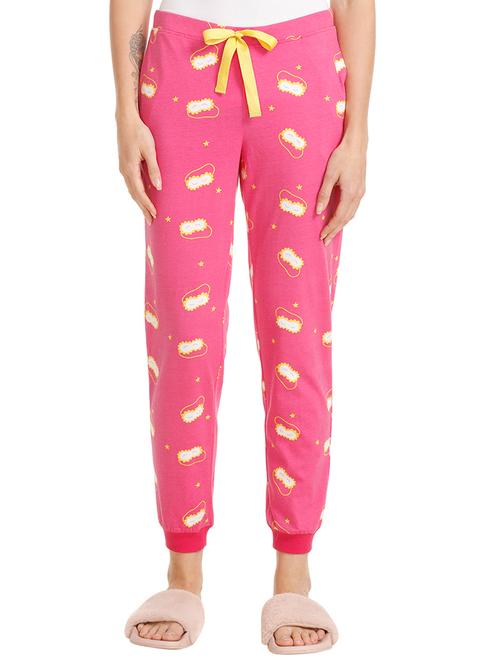 cartoon print drawstring waist pajama - 15777661 - Very Small Image - 1