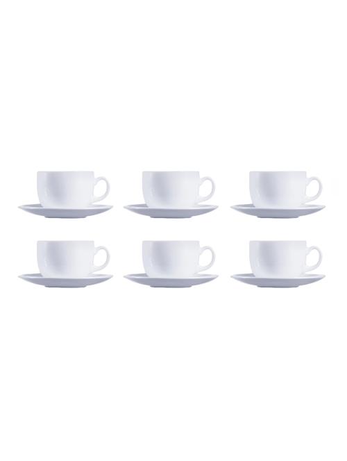 ceramic cup & saucer (set of 6), white - 15777693 - Very Small Image - 1