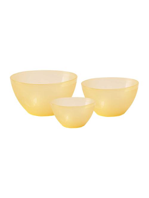 incrizma 3 piece nested polypropylene mixing bowl set (yellow) - 15778020 - Very Small Image - 1