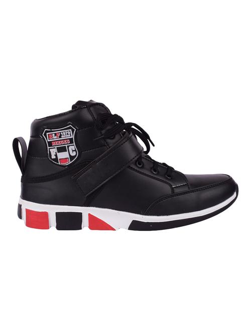 black leatherette lace up sneakers - 15778786 - Very Small Image - 1