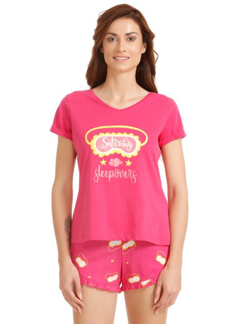 graphic print nightwear shorts set - 15779214 - Very Small Image - 1