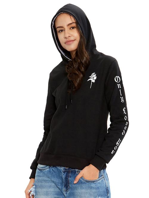 letter print hooded sweatshirt - 15779598 - Very Small Image - 1