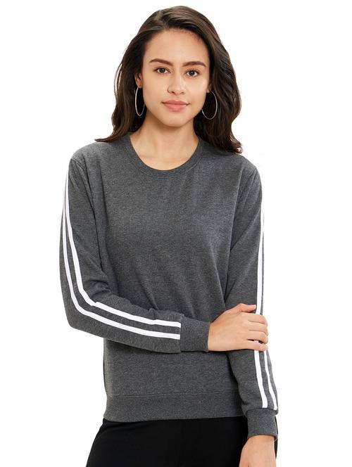 varsity striped crew neck sweatshirt - 15779604 - Very Small Image - 1