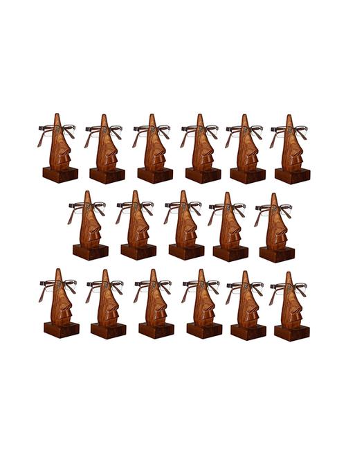 desi karigar unique hand carved rosewood nose-shaped eyeglass spectacle holder wholesale pack (set of 17) - 15779816 - Very Small Image - 1