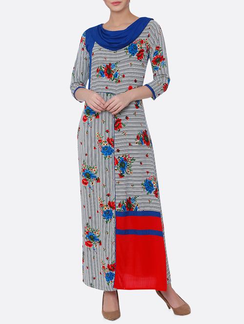 floral a-line kurta - 15779936 - Very Small Image - 1
