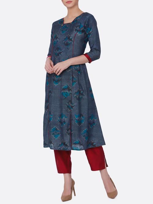flared printed kurta - 15779944 - Very Small Image - 1