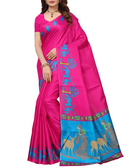 conversational printed khadi saree - 15780282 - Very Small Image - 1