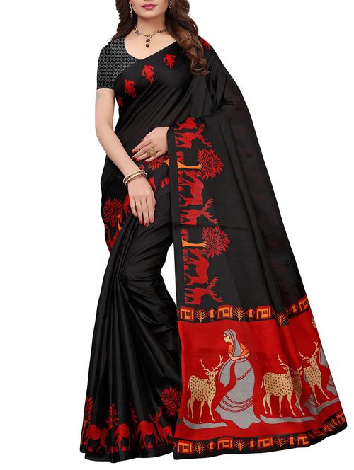 conversational printed khadi saree - 15780283 - Very Small Image - 1