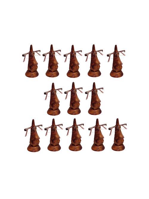 desi karigar beautiful unique hand carved rosewood nose-shaped eyeglass spectacle holder wholesale pack (set of 13) - 15780741 - Very Small Image - 1