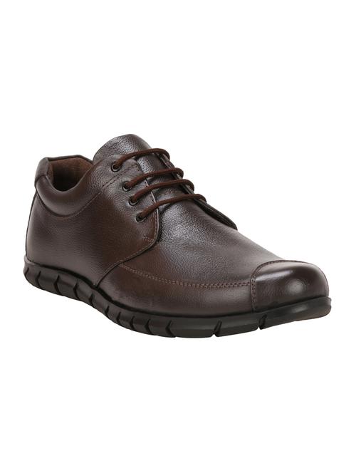 brown leather lace up derbys - 15780789 - Very Small Image - 1
