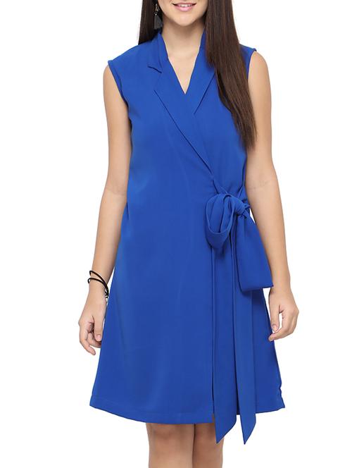 lapel neck wrap dress - 15780884 - Very Small Image - 1