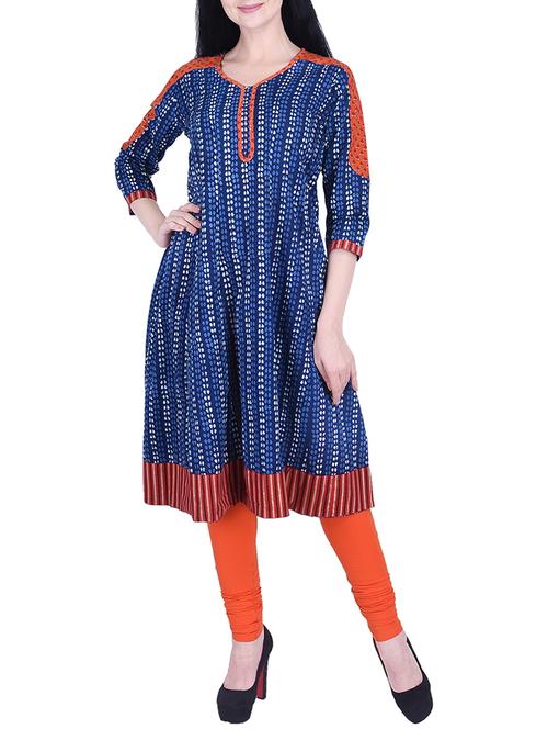 a-line printed kurta - 15781027 - Very Small Image - 1