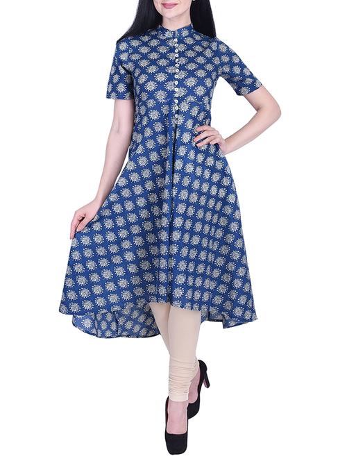 printed high-low kurta - 15781038 - Very Small Image - 1